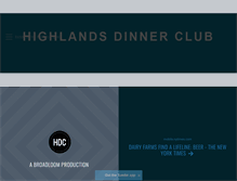 Tablet Screenshot of highlandsdinnerclub.com